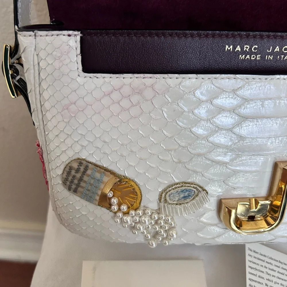 NWT The Marc Jacobs Embroidery Opulent Python Handbag -Read Description- - Picture 8 of 17